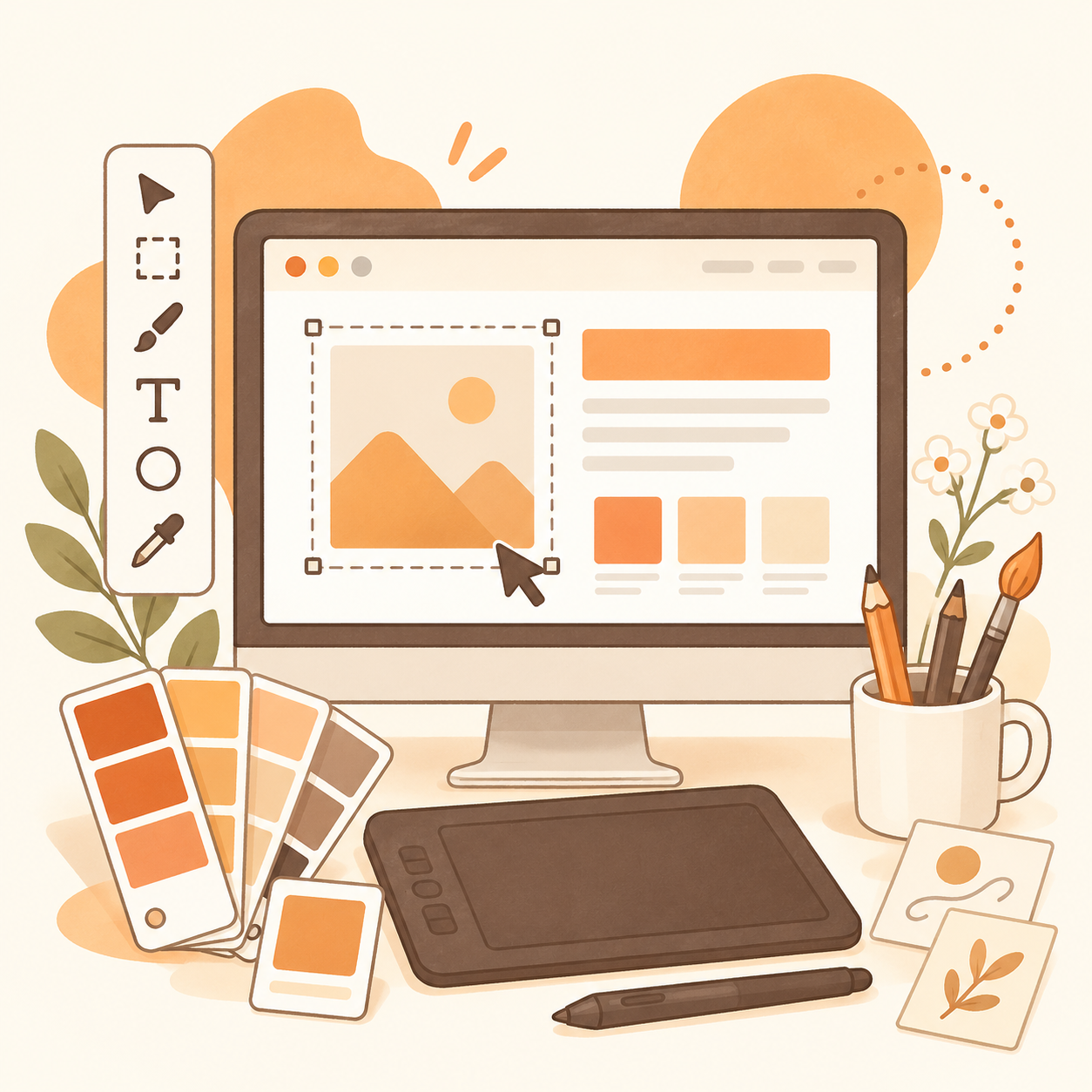 Web広告やSNSで使用するバナー制作のイメージ