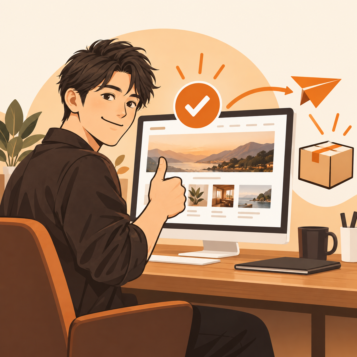 Webサイトのデザインを制作するWebデザイナー